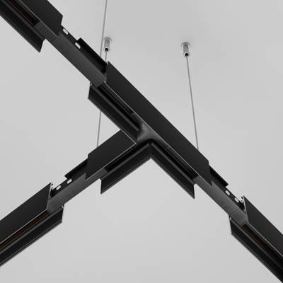 Коннектор питания Т-образный Exility черный, TRA034CWT-42B. TM Maytoni