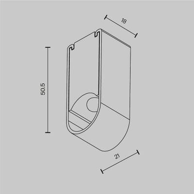 Фиксатор для накладного монтажа для системы Axity, CA010SM-B. TM Maytoni