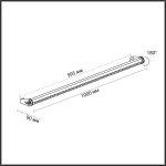 7040/22WL NATURE ODL25 679 черный/металл Фасадный поворотный на 180° светильник IP65 LED 22W 3000K 24° 1670ЛмAC220-240V GRAZE