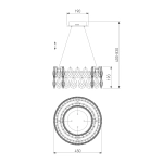 Подвесная люстра с хрусталем 90370/1 Strotskis, LED