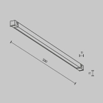 Трековый светильник Базис / Basis Exility X 3000K 6Вт 120°, TR240-2-6W3K-B. TM Maytoni