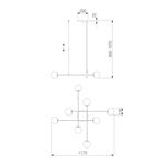 Умный подвесной светильник 70146/8 черный, E27х8