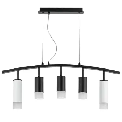 LR7358623731 Люстра RULLO 5х50W GU10 ЧЕРНЫЙ/БЕЛЫЙ (571735+214437-3+214486-2+202431-5)