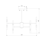 Умный потолочный светильник 345 Smart, G4х24