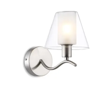 Светильник настенный LH57085 SN/FR никель/белый матовый E14 max 40W 230*140*200