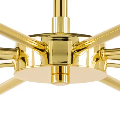 816086 Люстра DUMO 8х40W E14 БЕЛЫЙ МАТОВЫЙ/ЗОЛОТО