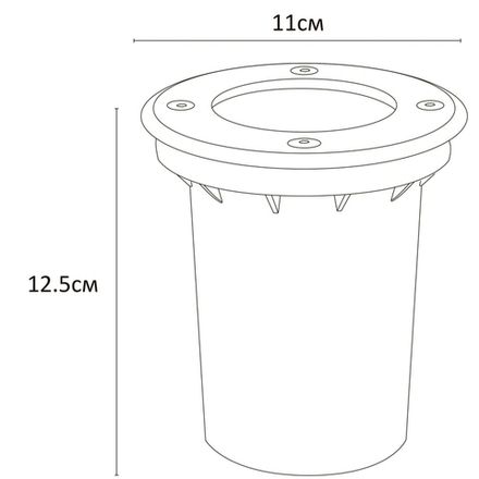 Тротуарный светильник Arte Lamp PIAZZA A6017IN-1SS, 1хGU10