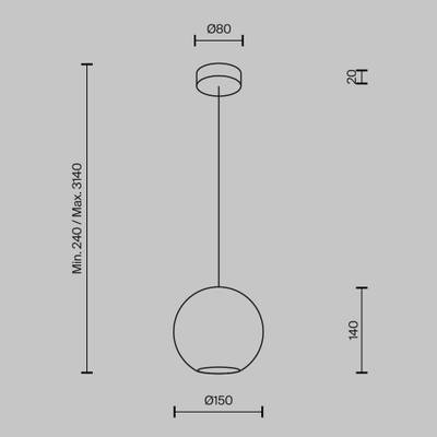 Подвесной светильник Glamping GU10x1 MOD437PL-01BG. TM Maytoni