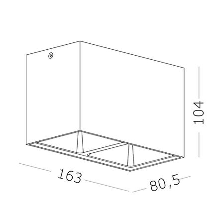 ST168.452.02 Светильник потолочный Черный GU10 2*50W IP20 L82,5xW165xH104 220V Без ламп