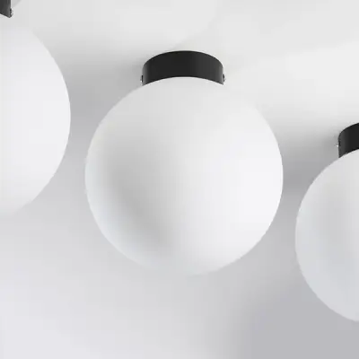 812027 Люстра GLOBO 1х40W E14 matt black/white Lightstar