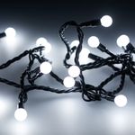 Светодиодная гирлянда ARD-BALL-CLASSIC-D13-10000-BLACK-100LED WHITE (230V, 7W) (Ardecoled, IP65)