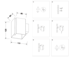 Светильник настенный TN5118 BK черный G9 max 40W 120*80*105