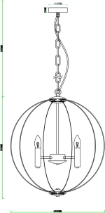 Подвесная люстра Arte Lamp CASTULA A7013SP-6BK, 6хE14