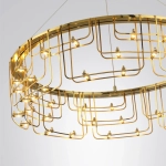 7060/44L HIGHTECH ODL26 287 светильник нерж/сталь золото IP20 LED 44W 3960Лм 3000K 220V ZAHA