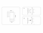 Светильник уличный настенный архитектурный ST3819 BK/CL черный/прозрачный IP54 GU10 max 35W 187*90*160