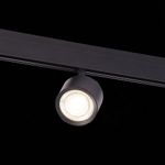 ST353.436.06 Магнитный трековый светильник Черный LED 1*6W 3000K 560Lm Ra&gt;80 36° IP20 L120xW81xH138 48V