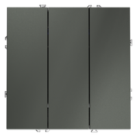 VLS030106 Выключатель встраиваемый VOLTUM S70 трехклавишный 10А, (титан) (ТМ Maytoni)