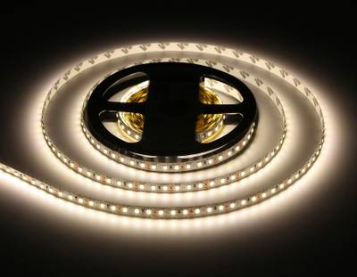Светодиодная лента GS1102 2835 120Led/ 9.6W m/ 12V IP20 4500K/ 5000*8*1.2mm/ кратность резки 25mm (2 конт.)