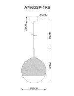 Подвесной светильник Arte Lamp JUPITER copper A7963SP-1RB, 1хE27