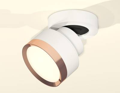 Комплект накладного поворотного светильника XM8101005 SWH/PPG белый песок/золото розовое полированное GX53 (A2228, A2105, C8101, N8126)