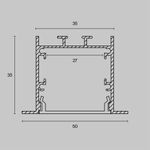 Алюминиевый профиль встраиваемый 50x35, ALM-5035-S-2M. TM Maytoni