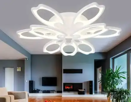 Потолочный светодиодный светильник с пультом FA579/6+3 WH белый 162W 700*640*120 (ПДУ РАДИО 2.4G)