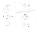 Светильник светодиодный трековый GL6837 WH белый LED 15W 4200K D115*80