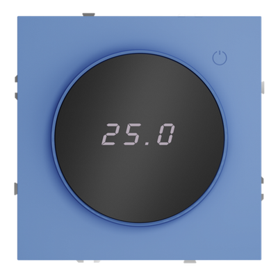 VLS070115 Терморегулятор электронный VOLTUM S70 с индикацией и датчиком, для теплого пола, (деним). (ТМ Maytoni)