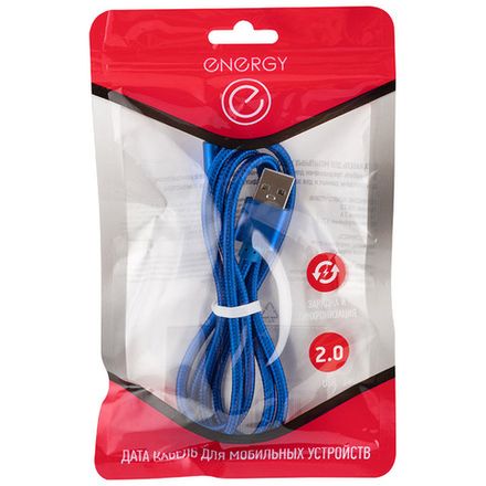 Кабель Energy ET-27 USB/Lightning, цвет - синий