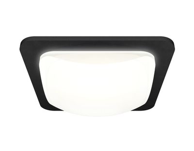 Комплект встраиваемого светильника с акрилом XC7902014 SBK/FR черный песок/белый матовый MR16 GU5.3 (C7902, N7756)