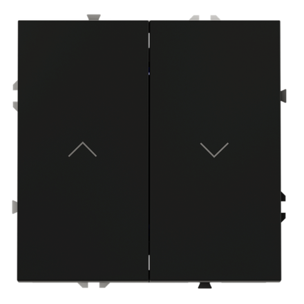 VLS020708 Выключатель встраиваемый VOLTUM S70 для жалюзи 10А, (черный матовый). (ТМ Maytoni)