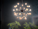 Подвесная люстра TR3021/36 DCF/TI темный кофе/янтарь G4/36 max 20W D750*650 (лампы LED G4 1.5W 4200K в комплекте)
