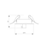 Чаша потолочная встраиваемая SPX-CANOPY-R90-C4 (WH) (Arlight, Металл)