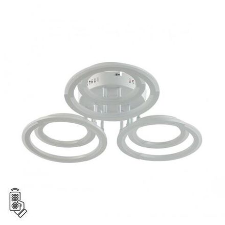 8028/80CL LEDIO LN25 белый/белый, металл/акрил Потолочный светильник с ПДУ LED 80W 3000-6000К 220V OSAKA