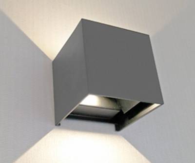 08585,16(3000K) Светильник Куб темно-серый w10*10 h10 Led 6W (3000K) IP65