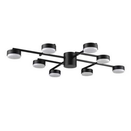 8186/8C COMFI LN26 247 черный, металл Люстра потолочная LED GX53 8*7W 220V DABRA