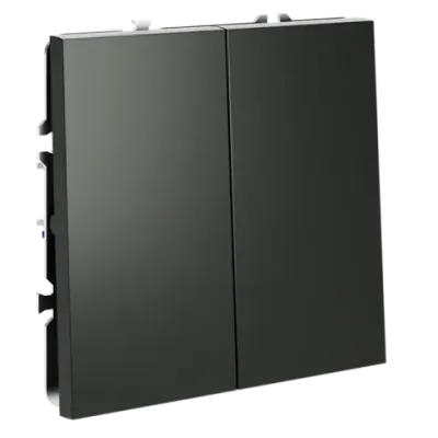 VLS020506 Перекрестный переключатель встраиваемый VOLTUM S70 двухклавишный 10А, (титан). (ТМ Maytoni)