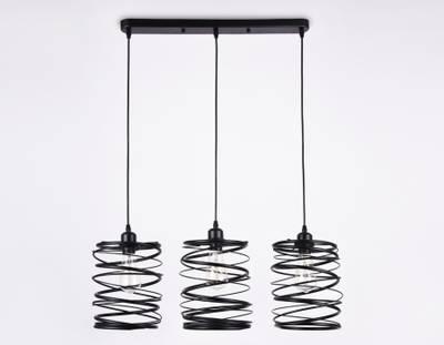 Подвесной светильник в стиле лофт TR8403/3 BK черный E27/3 max 60W 720*180*1000