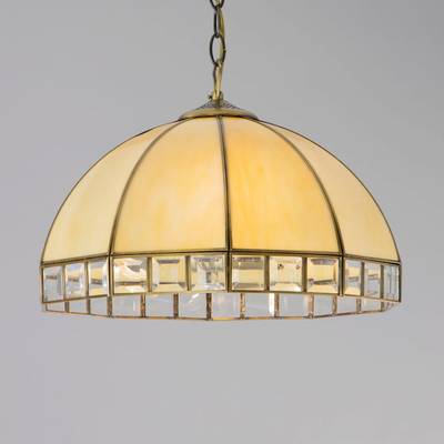 Citilux Шербург-1 CL440131 Люстра витражная подвесная Бронза