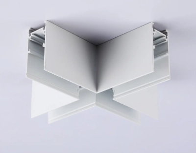 Коннектор X-образный для накладного шинопровода Magnetic GL3375 WH белый 170*170*53.7
