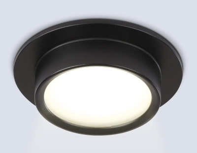 Светильник встраиваемый TN6735 BK черный IP44 GX53 D110*57