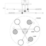Потолочная люстра Arte Lamp HOLLY A1364PL-6PB, 1хLED