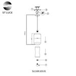 SL1169.103.01 Подвес ST-Luce Черный/Прозрачный, Белый E27 1*40W