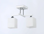 Светильник подвесной TR303111/2 WH/CH/FR белый/хром/белый матовый E27/2 max 40W 360*190*290