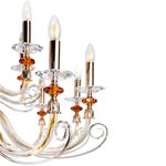 Люстра Crystal Lux CATARINA SP12+6 V2 GOLD/TRANSPARENT-COGNAC 1361/318