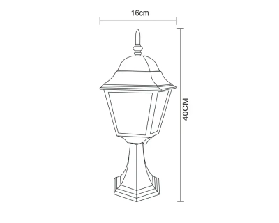 Ландшафтный светильник Arte Lamp BREMEN A1014FN-1BK, 1хE27