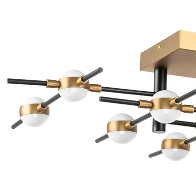 745147 Люстра BERGAMO LED 5Wх10 4000LM ЧЕРНЫЙ МАТОВЫЙ/ЗОЛОТО 4000K Lightstar