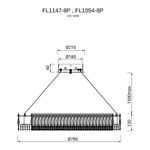 Люстра подвесная Vetto Gold FL1147-8P, LED