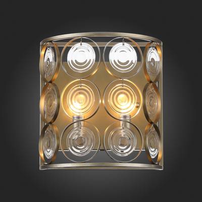 SL1105.201.02 Светильник настенный ST-Luce Золотистый с патиной/Золотистый, Прозрачный E14 2*60W