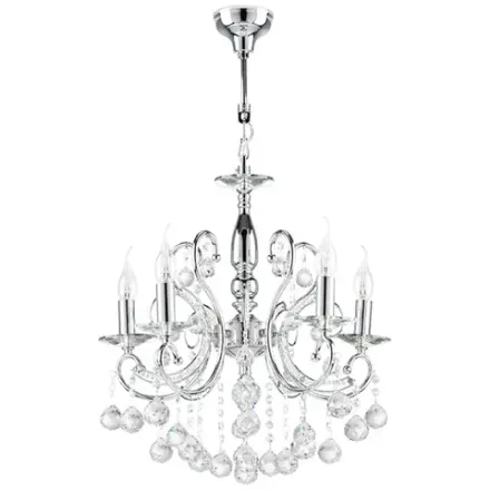 708054 Люстра подвесная ELEGANTE 5х60W E14 ХРОМ Lightstar